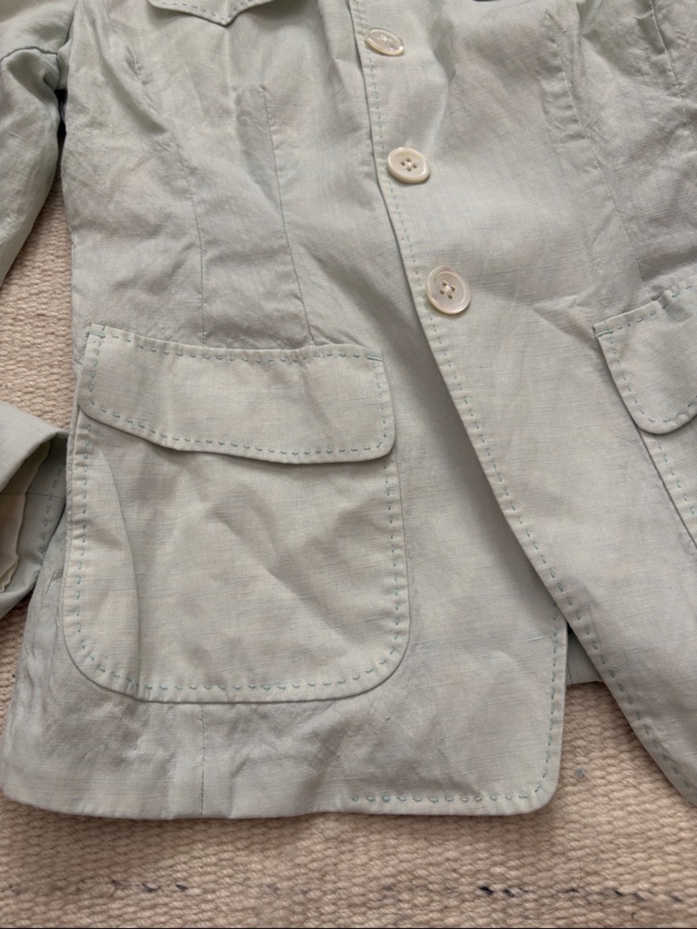 Faconnable Linen Structured Blazer - Picture 5 of 8